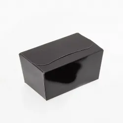 250g Fold Flat Ballotin; Gloss Black